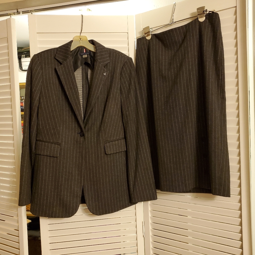 2 piece pin stripe suit